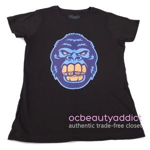 Design by Humans NEW Black Ladies Gorilla T-Shirt